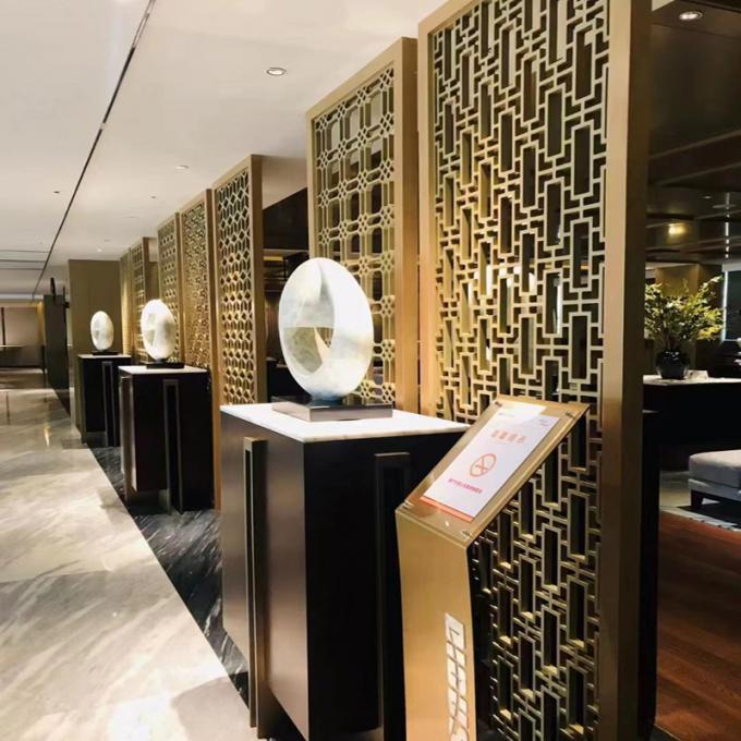 ইনডোর কারখানা কাস্টমাইজযোগ্য রুম বিভাজক মিডিল লিভিং মেটাল রুম বিভাজক স্টেইনলেস স্টীল স্ক্রিন & রুম বিভাজক 5