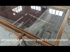 ব্রোঞ্জ ব্রাশ গ্লাস ধাতু স্টেইনলেস স্টীল সজ্জা পর্দা ব্যক্তিগত পার্টিশন