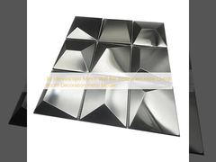 3d স্টেরিওস্কোপিক মিরর ওয়াল বার রেস্টুরেন্ট হোটেল লিভিং রুম ডেকোরেশন মেটাল মোজাইক