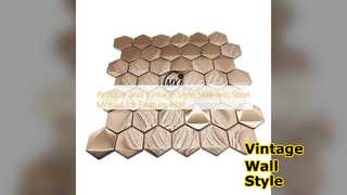 দেয়ালের জন্য ভিনটেজ স্টেইনলেস স্টীল মোজাইক