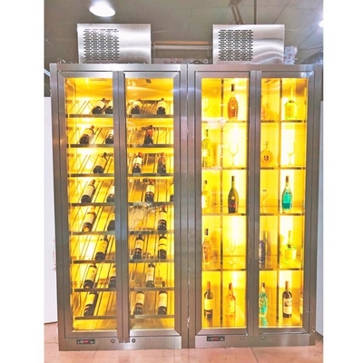 OED কাস্টম বাণিজ্যিক স্টেইনলেস স্টীল ওয়াইন ক্যাবিনেট হোটেল বার জন্য তাপমাত্রা নিয়ন্ত্রিত