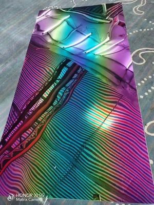 ভালো দাম বহু রঙের রেইনবো মিরর আর্ট রঙিন স্টেইনলেস স্টীল শীট 3.0 মিমি সজ্জা জন্য অনলাইন