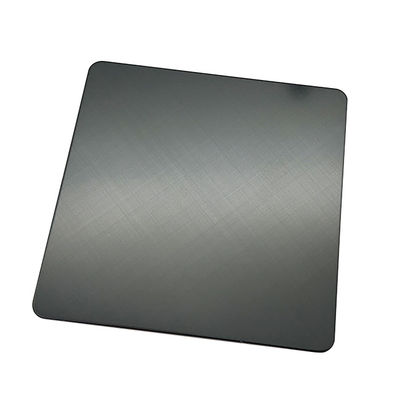 ভালো দাম সুপার কালো স্টেইনলেস স্টীল শীট 45 ক্রস হেয়ারলাইন সমাপ্ত 304 রঙিন ইনক্স শীট PVD কেবিনেটের জন্য লেপ অনলাইন