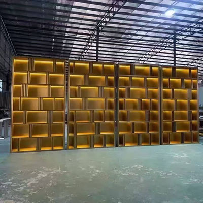 ভালো দাম কাস্টমাইজড ধাতু স্টেইনলেস স্টীল কালো সোনার লিভিং রুম প্রদর্শন ক্যাবিনেট বইয়ের তাক অনলাইন