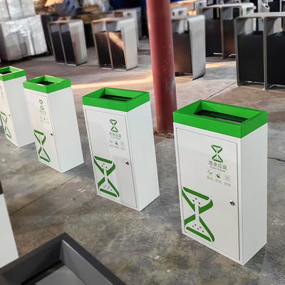 ভালো দাম কাস্টমাইজড স্টেইনলেস স্টিল আউটডোর ট্র্যাশ ক্যান মেটাল পণ্য GB স্ট্যান্ডার্ড অনলাইন