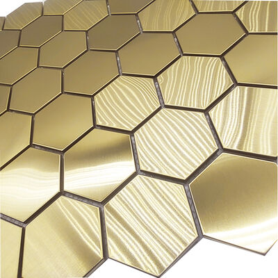 ORM ODM Golden Matte/Glossy Finish  Mosaic Tiles For Interior Decoration For Kitchen Backsplash/Bathroom Wall