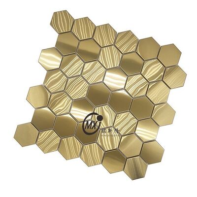 ORM ODM Golden Matte/Glossy Finish  Mosaic Tiles For Interior Decoration For Kitchen Backsplash/Bathroom Wall