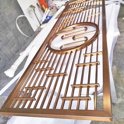 ব্ল্যাক রোজ গোল্ড ব্রোঞ্জ এন্টিক হেয়ারলাইন ব্রাশড মিরর ভার্টিক্যাল স্টেইনলেস স্টীল স্ক্রীন পার্টিশন রুম ডিভাইডার প্যানেল