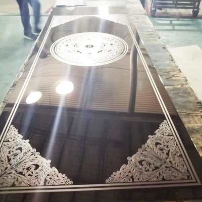 লিফটের দরজার জন্য ক্লাসিক স্টাইল এচড মিরর 8K কালো রঙের স্টেইনলেস স্টিল শীট