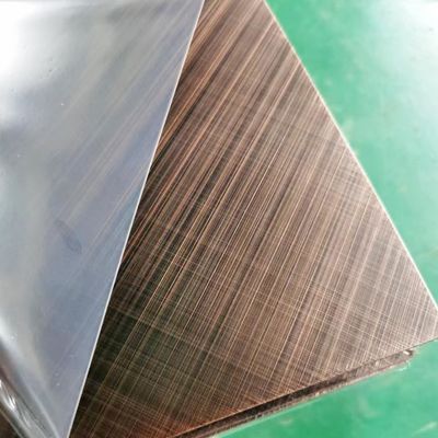 ভালো দাম 304 গোলাপী স্বর্ণের রঙ ক্রসহাইলাইন 45 ডিগ্রি ব্রাশ ফিনিস অ্যান্টি ফিঙ্গার প্রিন্ট সহ স্টেইনলেস স্টিলের শীট অনলাইন