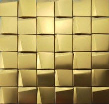 ভালো দাম 48 3d ট্র্যাপিজয়েডাল স্টেইনলেস স্টীল মোজাইক টাইলস 293 × 293 মিমি রান্নাঘরের সজ্জা অনলাইন