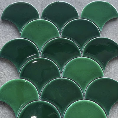 ভালো দাম দক্ষিণ আমেরিকা নীল সবুজ আকাশ নীল রঙ ফ্যানশেপ নিদর্শন সিরামিক মোজাইক টাইল প্রাচীর প্রসাধন জন্য অনলাইন