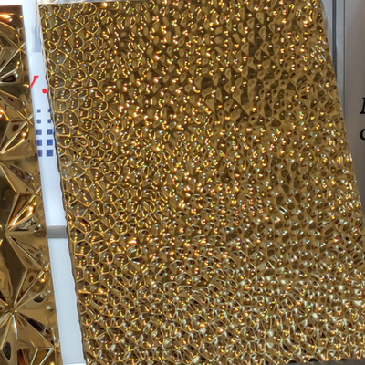 320MM 30MM Stainless Steel Honeycomb Panel Mirror Stamped Embossed Silver Gold Aluminum Galvanized Panel Wall