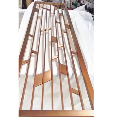 ভালো দাম 304 গোলাপী স্বর্ণ ব্রোঞ্জ হেয়ারলাইন স্টেইনলেস স্টীল বিভাজক ব্রাশ স্টেইনলেস স্টীল পার্টিশন অনলাইন