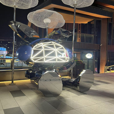 ভালো দাম আউটডোর পাবলিক ডেকোরেশন আর্ট কাস্টম ডিজাইন এলইডি স্টেইনলেস স্টিল ভাস্কর্য অনলাইন