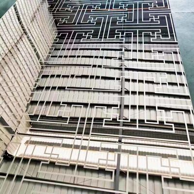 ভালো দাম হোটেলের সজ্জা জন্য রৌপ্য উজ্জ্বল রঙ 316L স্টেইনলেস স্টীল খোদাই প্যানেল অনলাইন