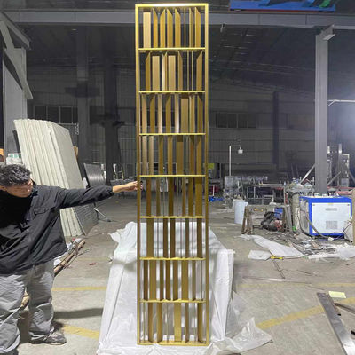 ভালো দাম 304 গোল্ড পিভিডি লেপ জনপ্রিয় নকশা হোম অভ্যন্তর হোটেল আলংকারিক রুম বিভাজক আধুনিক পার্টিশন অনলাইন