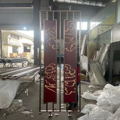 গোল্ড মেটাল স্টেইনলেস স্টীল স্ক্রিন পার্টিশন & রুম ডিভাইডার