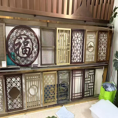 বিভিন্ন নকশা নমুনা 304 স্টেইনলেস স্টীল স্ক্রিন পার্টিশন অভ্যন্তরীণ প্রসাধন