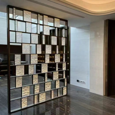 ভালো দাম 304 গোল্ড রোজ ব্রাস রঙ ব্রাশ করা ম্যাট লেজার হোল স্টেইনলেস স্টীল রুম ডিভাইডার অনলাইন