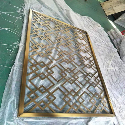 304 ফিনিস লেজার কাটিং স্টেইনলেস স্টীল ধাতু পর্দা পার্টিশন কালো সোনার গোলাপী রঙের স্যাটিন স্টেইনলেস স্টীল বিভাজক হোটেল অভ্যন্তর প্রসাধন জন্য
