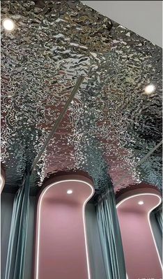 ভালো দাম ওয়াটার রিপল স্লিভার মিরর 8 কে 4 * 8 ফুট 4 * 10 ফুট প্রকল্প প্রাচীর সিলিং সজ্জা স্টেইনলেস স্টীল শীট অনলাইন