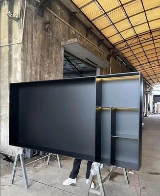 ভালো দাম 304 কালো স্টেইনলেস স্টীল ধাতু ডিসপ্লে ক্যাবিনেট হোম এবং বাণিজ্যিক মধ্যে ওয়াইন স্টোরেজ এবং প্রদর্শন জন্য অনলাইন