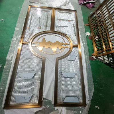 ভালো দাম আধুনিক নকশা খালি ধাতু গোল্ড গোল্ড স্টেইনলেস স্টীল পার্টিশন & ডিভাইডার পিভিডি লেপ ব্যক্তিগত রুম অনলাইন