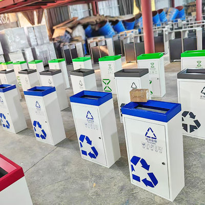 Color Original Silver Stainless Steel Waste Bin Metal Products For Metro Station