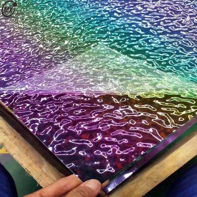 ভালো দাম বিভিন্ন রঙের জল তরঙ্গ আয়না পৃষ্ঠ 8k সজ্জা স্টেইনলেস স্টীল শীট অনলাইন