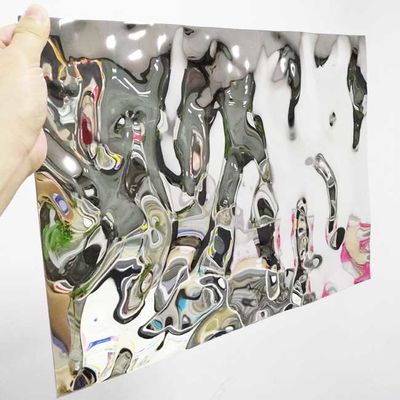 ভালো দাম রঙ 304 2MM পুরুত্ব আয়না সিলভার স্টেইনলেস স্টিল জল তরঙ্গ শীট প্যানেল অনলাইন