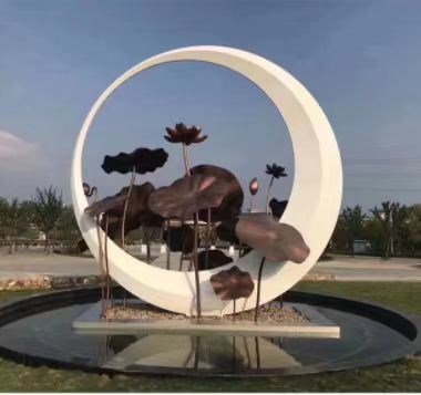 স্থাপত্য প্রকল্পের জন্য সিলভার 316L চকচকে আয়না স্টেইনলেস স্টিল ভাস্কর্য