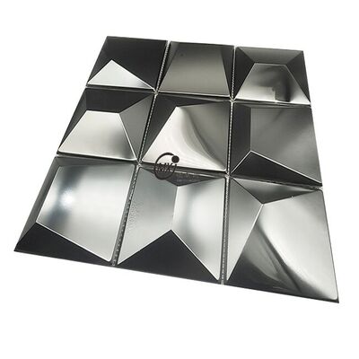 ভালো দাম 3d স্টেরিওস্কোপিক মিরর ওয়াল বার রেস্টুরেন্ট হোটেল লিভিং রুম ডেকোরেশন মেটাল মোজাইক অনলাইন