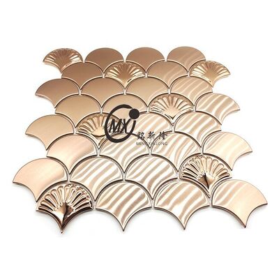 ভালো দাম বিলাসবহুল হোটেল সজ্জার জন্য পালিশ করা আয়না ফিনিশ স্টেইনলেস স্টিল মোজাইক অনলাইন