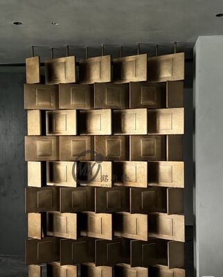 ভালো দাম পিভিডি প্লাটিং টাইটানিয়াম মিরর 8 কে পোলিশ স্টেইনলেস স্টীল স্ক্রিন পার্টিশন ফ্রি স্ট্যান্ডিং পার্টিশন প্যানেল কাস্টমাইজযোগ্য আকার অনলাইন