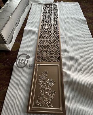 ভালো দাম চীনা স্টাইল লেজার কাটা স্টেইনলেস স্টীল স্ক্রিন পার্টিশন ফুলের প্যাটার্ন এবং পিভিডি প্লাটিং টাইটানিয়াম সহ অনলাইন