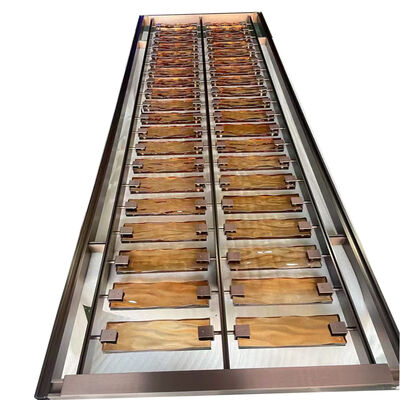 ভালো দাম হোটেল লিভিং রুমের সজ্জা জন্য ব্রাউন গ্লাস সঙ্গে বিলাসিতা প্রাচীন ব্রোঞ্জ ব্রাশ স্টেইনলেস স্টীল স্ক্রিন পার্টিশন অনলাইন