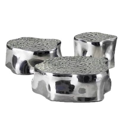 হস্তনির্মিত আয়না স্বর্ণ স্টেইনলেস স্টীল OEM ODM ডিজাইন কফি টেবিল সেট আধুনিক নেস্টিং পার্শ্ব টেবিল লিভিং রুম আসবাবপত্র